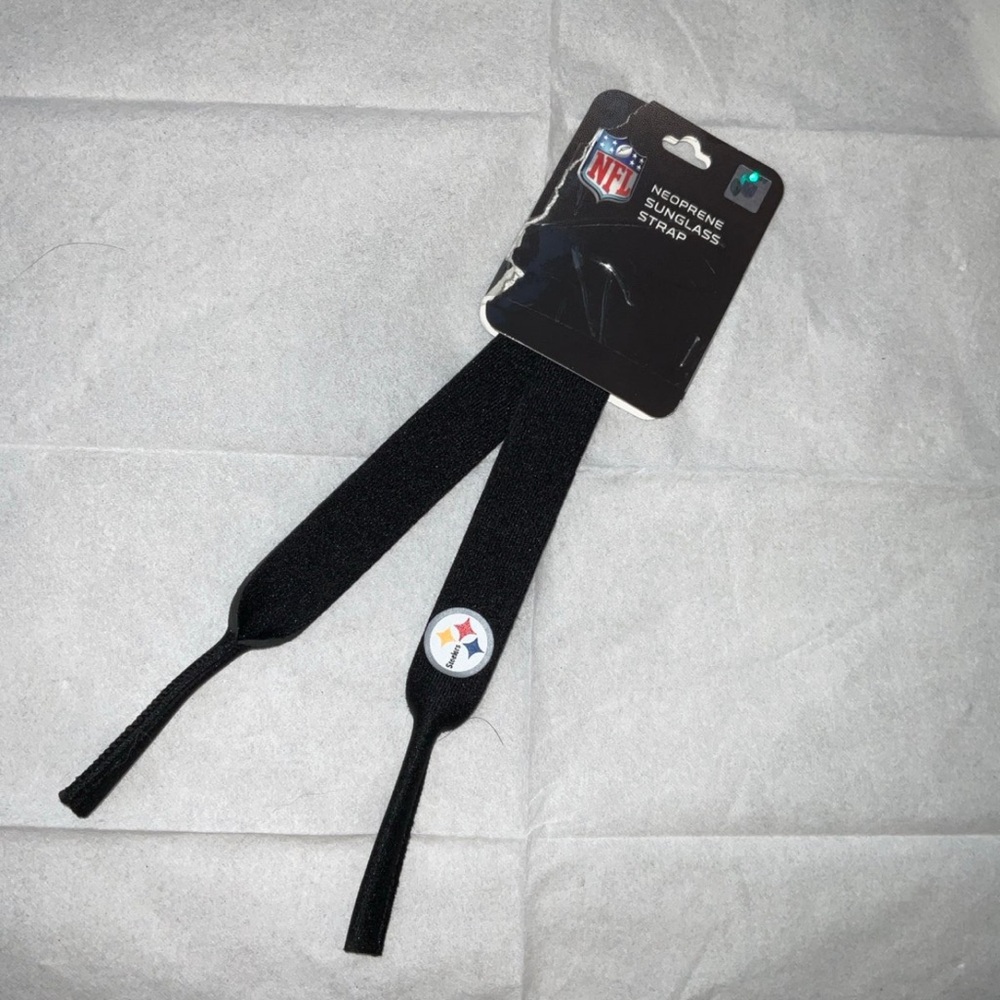 Steelers Neoprene glass sunglasses holder Strap black NEW